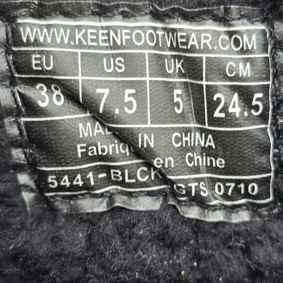 Keen Winter Boots Women's 7.5 Black Leather Fleece Lined Snow Pull On Comfort - Picture 8 of 8